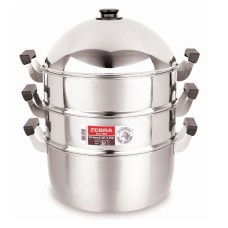 Zebra Jumbo 50cm Steamer Stainless 